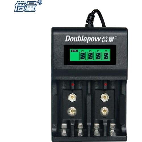 Doublepow 9V / 1.2V AA / AAA rechargeable battery charger; UK95 /UK83 LCD smart display charger, fast charging universal charger