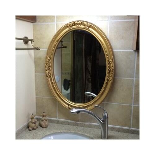 62cmx80cm Retro Nordic European Bathroom Mirror American Bath Mirror Decorative Toilet Wall Hanging Beauty Wall Mirror