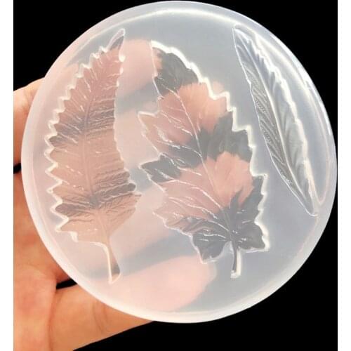 1Pcs Leaves Resin Mold Silicone Crystal Epoxy Molds For DIY Cellphone Paste Crafts Jewelry Making Pendant Mould Tools