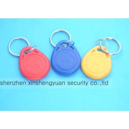 10pcs/Lot 125Khz TK4100 RFID tag Proximity ID Token Tag Key Fob Access Control Red Yellow Blue