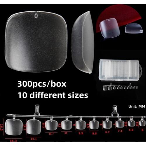 300pcs Full Cover Matte False Toe Nails Ultra Thin Flexible Fake Toenails Artificial Nail Art Tips Toe Salon DIY Practice