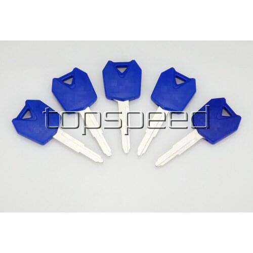 5 PCS Blue Blank Key Uncut For Kawasaki Ninja ZX6R ZX10R ZX12R ZRX1200R EN6N Motorcycle