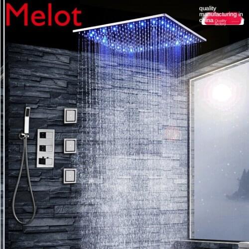 600*600 Ceiling Large Shower Hidden Integrated Ceiling Shower Multi-Function Concealed Side Spray Shower Set