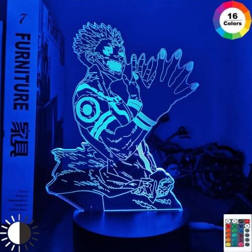 Anime Lamp Ryomen Sukuna Light Jujutsu Kaisen Led Night Light for Birthday Gift Jujutsu Kaisen Nightlight Ryomen Sukuna Lamp
