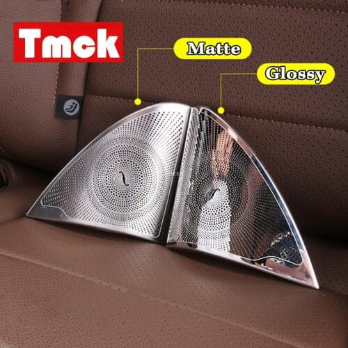 For Mercedes Benz E Class W213 2016-2020 Stainless Steel Car Accessories Front Window Audio Speaker Loudspeaker Cover Trim Frame
