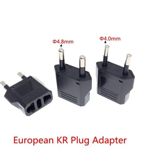 EU European KR Plug Adapter Japan China US To EU Travel Power Adapter Electric Plug Converter Charger Socket AC Outlet