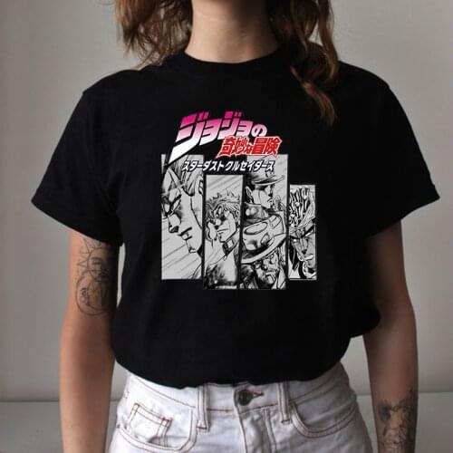 Unisex Jojo Bizarre Adventure T Shirt Kimetsu Tops T-SHIRT Hunter X Hunter Cartoon Killua Hisoka Anime Tshirt My Hero Academia