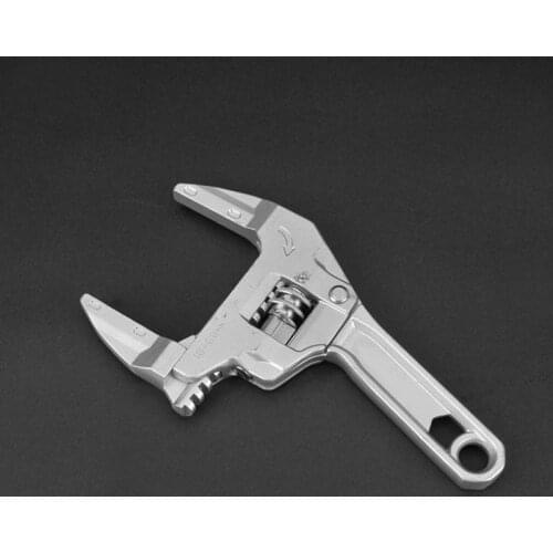 200mm High Quality Universal Large Open Adjustable Wrench Multi-function Short Handle Ratchet Wrench Aluminium Alloy Hand Tools