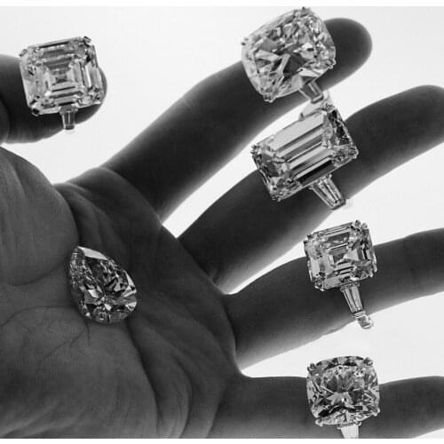 Eight cuts styles 100% 925 Sterling Silver Diamond Wedding Engagement Cocktail Women Created Diamond Rings Fine Jewelry