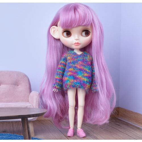 Blyth Doll Customized NBL Shiny Face,1/6 BJD Ball Jointed Doll Custom Blyth Dolls for Girl, Gift for Collection