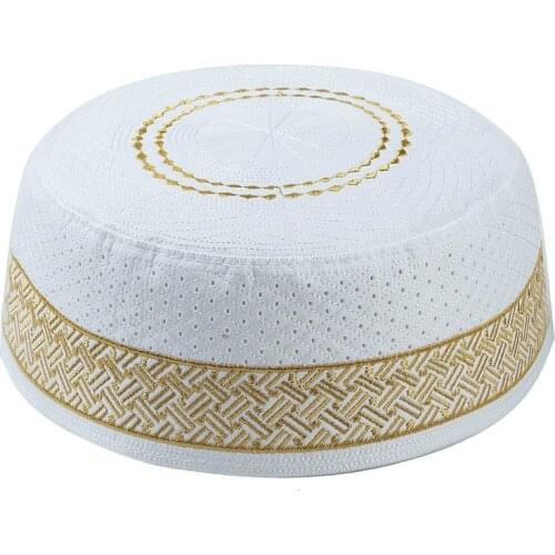 Men Islamic Muslim Prayer Hat Turban Fashion Muslim Caps Hats Men Islam Egyptian Kufi Topi Hui Je Bonnet