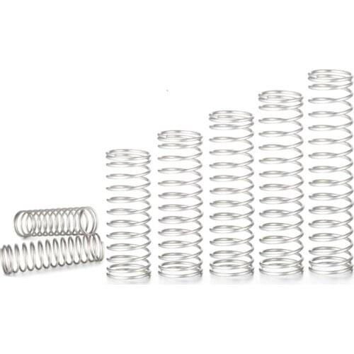 Wire Dia 0.4mm Compression Spring OD 7mm Stainless Steel Pressure Spring Length 5mm - 50mm