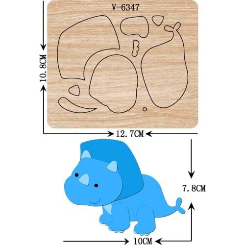 New rhinoceros wooden dies cutting dies for scrapbooking Multiple sizes V-6347