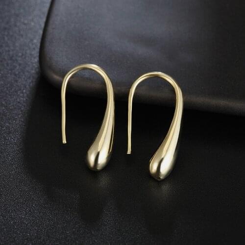 Wholesale Gold color women wedding Earring Jewelry drop girl gift Cute Fashion Christmas gift nice Lady girl E004