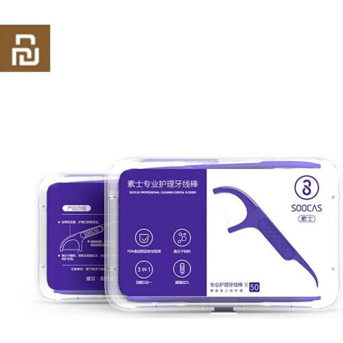 Original Xiaomi 50pcs/box Daily Tooth Cleaning Professional Dental Floss Testing Food Grade Fast Ship
