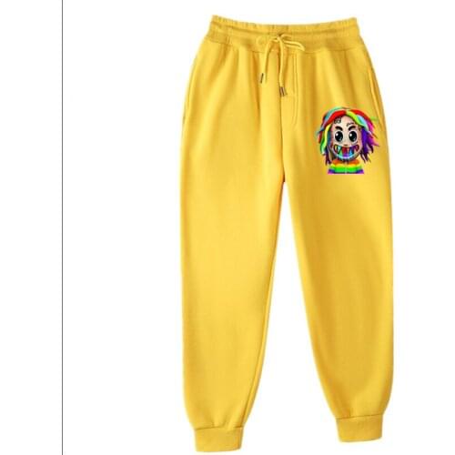 2020 Autumn Winter Pants Men Fashion Rapper 6ix9ine GOODA Fleece Jogger Men Women Sweatpants Hip Hop Casual Couple Streetwear