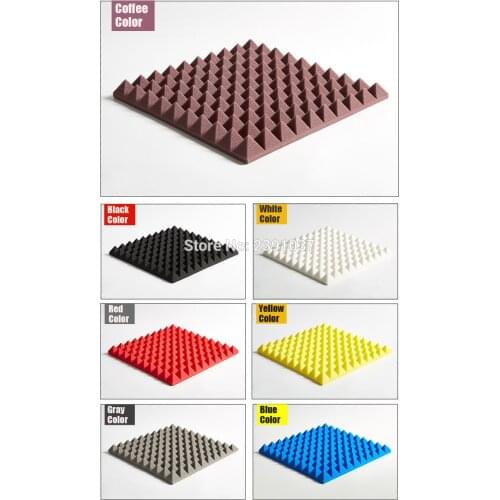 50 pcs/pack coffee color acoustic foam High-Density acoustic foam 50x50x5cm acoustic panels studio foam for Drum room