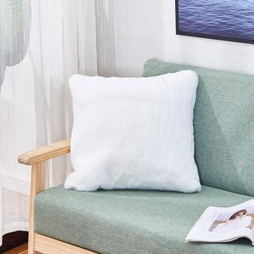Chair cushion seat cushion Plush cushion for cold proof sofa Square Shape rabbit hair pillow Childrens pillow home pillow