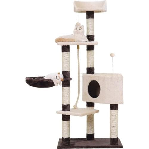 Cat climbing frame large cat cat nest tree one sisal cat toy cat jumping platform villa with nest grab post climbing cat