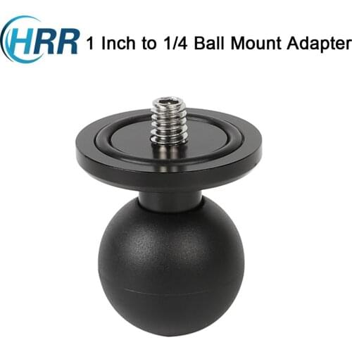 25mm / 1 inch Ball Mount to 1/4 Camera Screw Adapter for All Industry Standard 1 inch / 25mm mounts for RAM Double Socket Arm