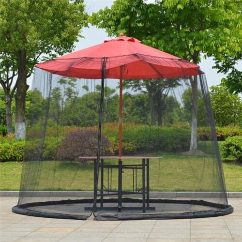 Sunshade Mosquito Nets Outdoor Patio Anti-mosquito Nets Sunshade Net Cover Table Umbrella Anti-mosquito Net Cover U3