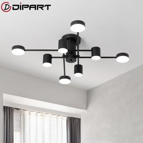 Modern Ceiling light Switch discoloration For Living Room Study Bedroom Kitchen Home Black Branch Ceiling Lamp Lighting Fixtures