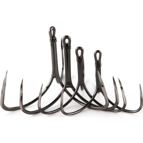 Ultra Sharp High Strength Hand-made Carbon Steel Treble Hooks Non-barbs Carp Pesca Stream Sea Fishing Hook Bait Lure Fish Tackle