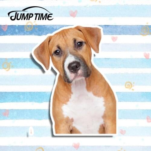 Jump Time 13cm x 10.4cm Funny Pet Dog Watching you Car Stickers and Decals Waterproof Vinyl Car Wrap Bumper Window Sticker