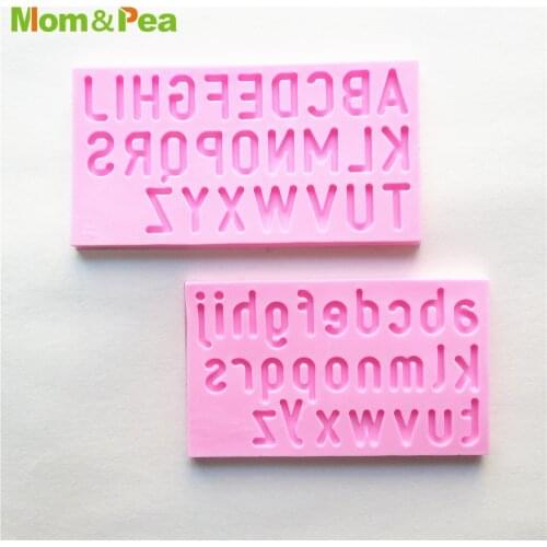 XK497 Alphabet Letters Shaped Silicone Mold Gum Paste Chocolate Ornamental Fondant Mould Cake Decoration Tools