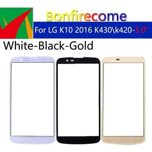 10Pcs\lot Touch Screen For LG K10 2016 K410F M2 K430T K420N K430DS Front Glass Panel Outer Glass Lens LCD Glass Replacement