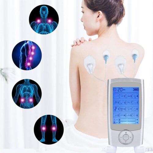 16 Modes EMS Digital Electronic Pulse Massager Muscle Stimulator Machine Pain Relief Machine Electro Therapy Body Massage Device