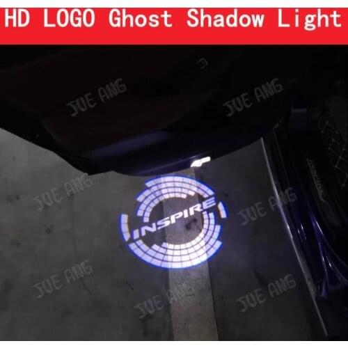 2pcs Logo Apply INSPIRE 2018-2021 LED Car Door Warning Light Projector Ghost Shadow Light Welcome Light Courtesy Light