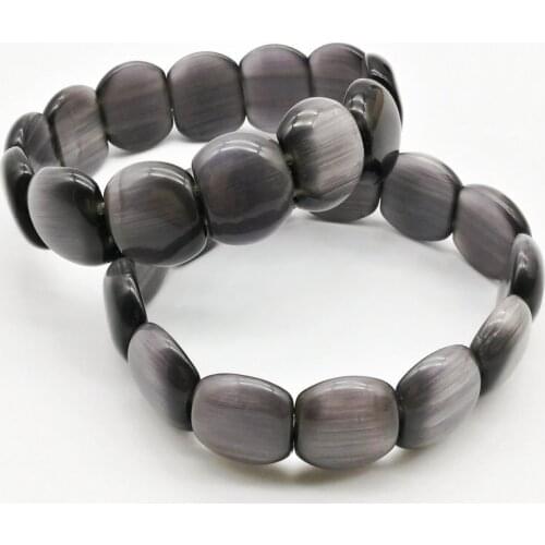 2 PCS fashion gray glass bead bracelet accessories DIY manual bracelet