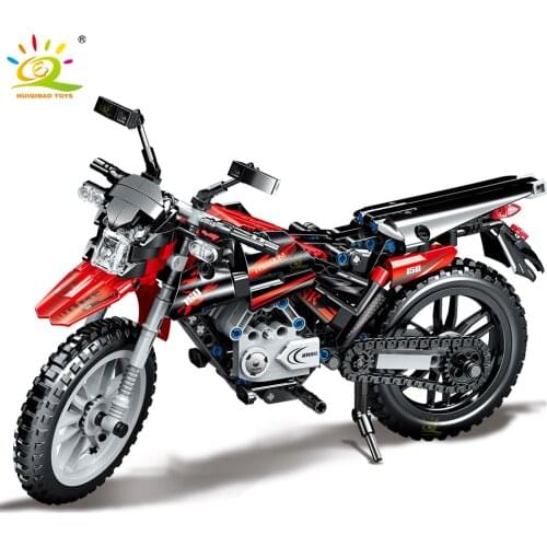 HUIQIBAO 481Pcs Motorcycle Building Blocks Technical Speed Champions Car DIY Model Bricks Educational Toys for Children Kid Gift