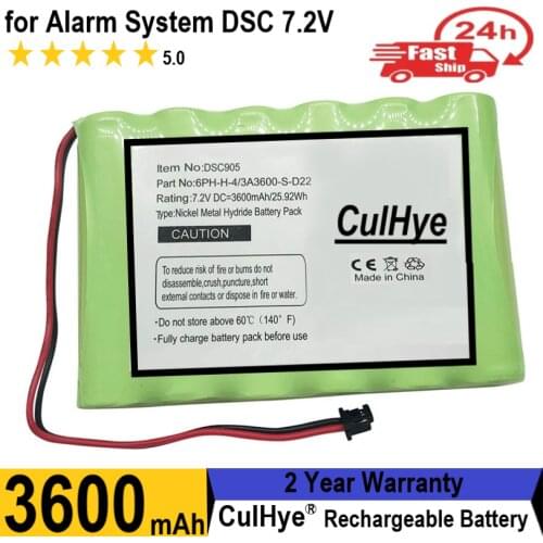 Culhye Replacement Battery for Alarm System DSC Impassa 9057 Wireless Control Panel, 6PH-H-4/3A3600-S-D22, 3600mAh