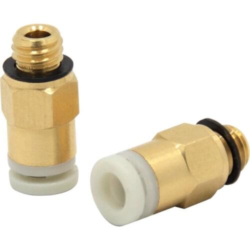 3D Printer Accessories Reprap Remote Extruder Pneumatic Fitting with 4*2mm Pipe M6 Thread