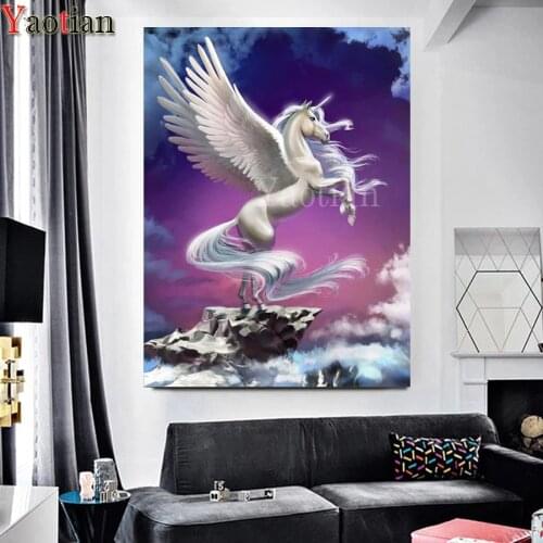 5d diy Diamond Painting Unicorn Wings Diamond Mosaic Full Square Round Diamond Embroidery Pictures Of Rhinestones art
