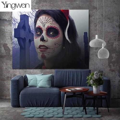 Full Square/Round Drill 5D DIY Diamond Painting Cross Skull Woman Diamond Embroidery Cross Stitch 3D Home Decor Art Gift