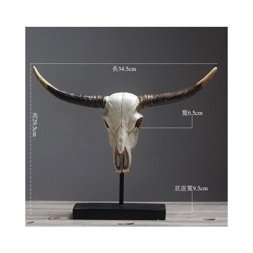 OX Cattle and sheep heads Furnishing office room soft wedding gift living room Home big red deer Skull Home decoration