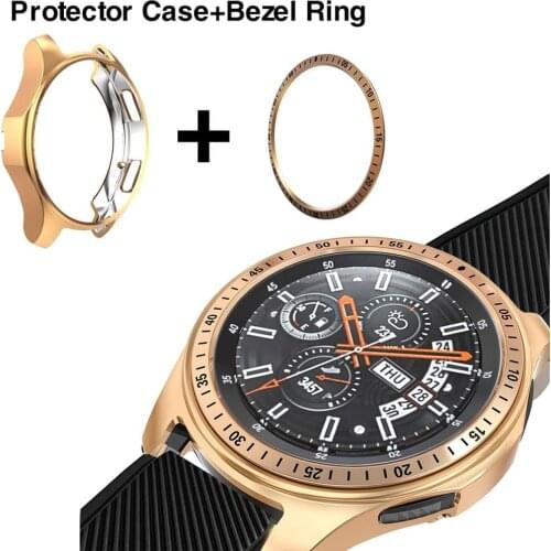 Bezel Ring + case for Samsung Galaxy watch Gear S3 Frontier Classic 46mm 42mm huawei gt 2 46mm Cover Protector Bezel Loop + Case