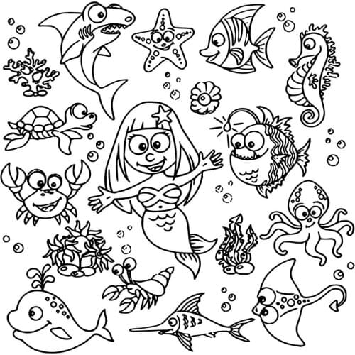 DABOXIBO Happy Mermaid Clear Stamps Mold For DIY Scrapbooking Cards Making Decorate Crafts 2020 NEW Arrival