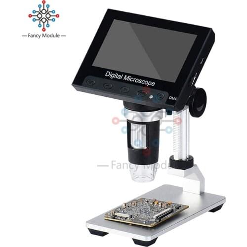 Diymore 4.3 inch LCD Digital Microscope 50X-800X Magnification Endoscope with Aluminum Alloy Stand 8 LED Video Camera Microscope