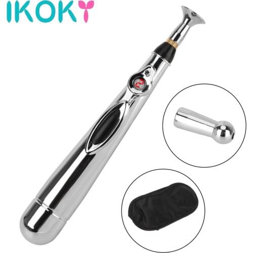 IKOKY Electric Shock Stick Electro Fantasy Wand Nipple Stimulator Flirting Breast Clitoris Penis Massage Sex Toys for Man Woman