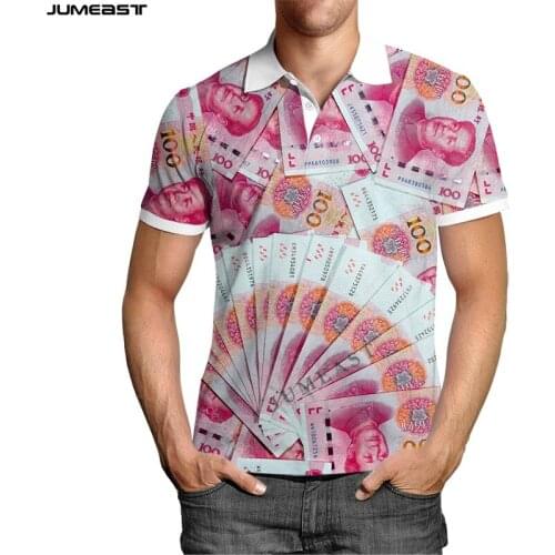 Jumeast Brand Men Women 3D Printed Sweatshirt Chinese Money Renminbi Polo T Shirt Sport Pullover Tops Tees