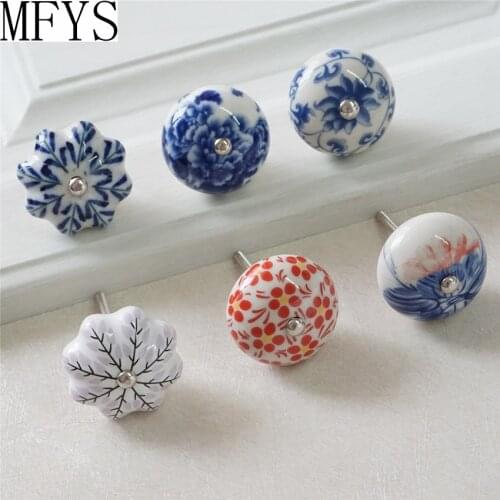 Ceramic Knobs Kitchen Cabinet Knobs Handles Dresser Knob Drawer Pulls Ceramic / Colorful Cupboard Knob Decorative Hardware