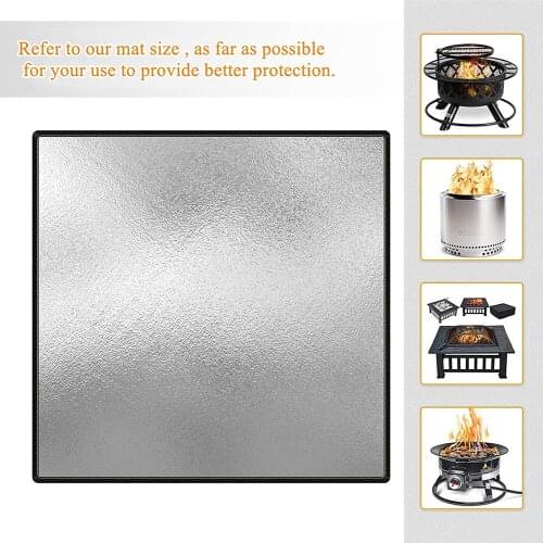 Under BBQ Grill Mat for Outdoor Charcoal, Flat Top, Gas Grills Fireproof Mat Protector Deck Patio Grass Fireplace Mat Prevents