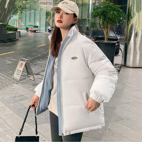 New Winter Down Padded Jacket Female Short Overcoat Korean Loose Thick Parka Coat Women Fashion Thermal Cotton Jacket Outerwear