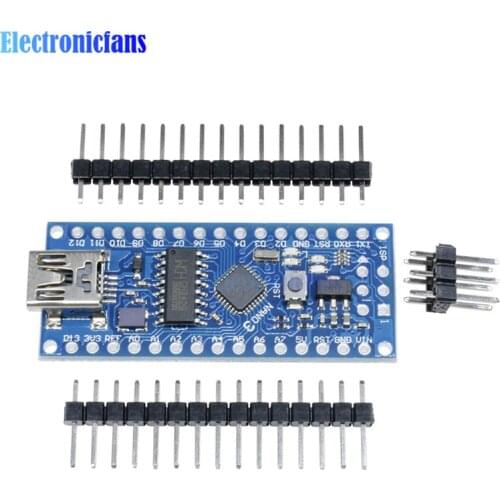Nano V3 ATmega168 CH340 CH340G Mini USB UART Interface Compatibile Board Module 16Mhz 3.3V-5V Microcontroller Reset USB