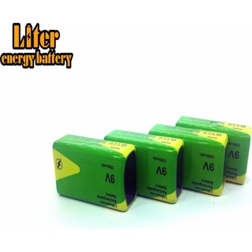 Low price high quality 9V 1200mAh rechargeable battery for instruments lithium battery packs For Toys Smoke lithium ion battery