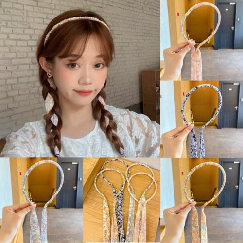 Ruoshui Printed Floral Hairband For Women Ribbon Bezel Ladies Hair Accessories Head Hoop Headdress Headband Femme Ornaments